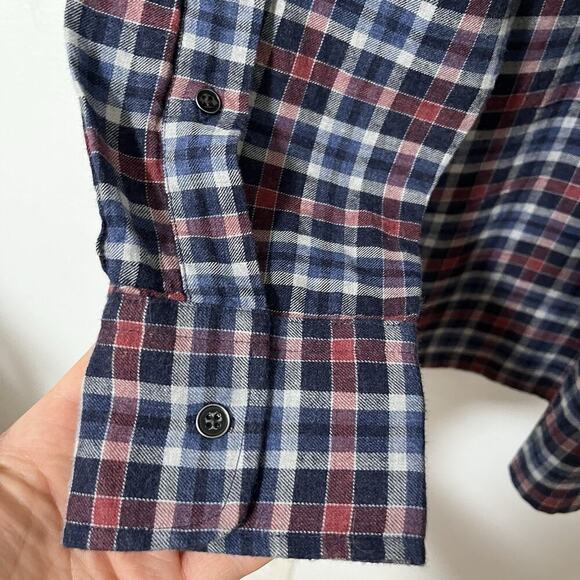 Peter Millar Gander Printed Button Up Plaid Shirt Size L Navy Classic Preppy NEW - Picture 6 of 10